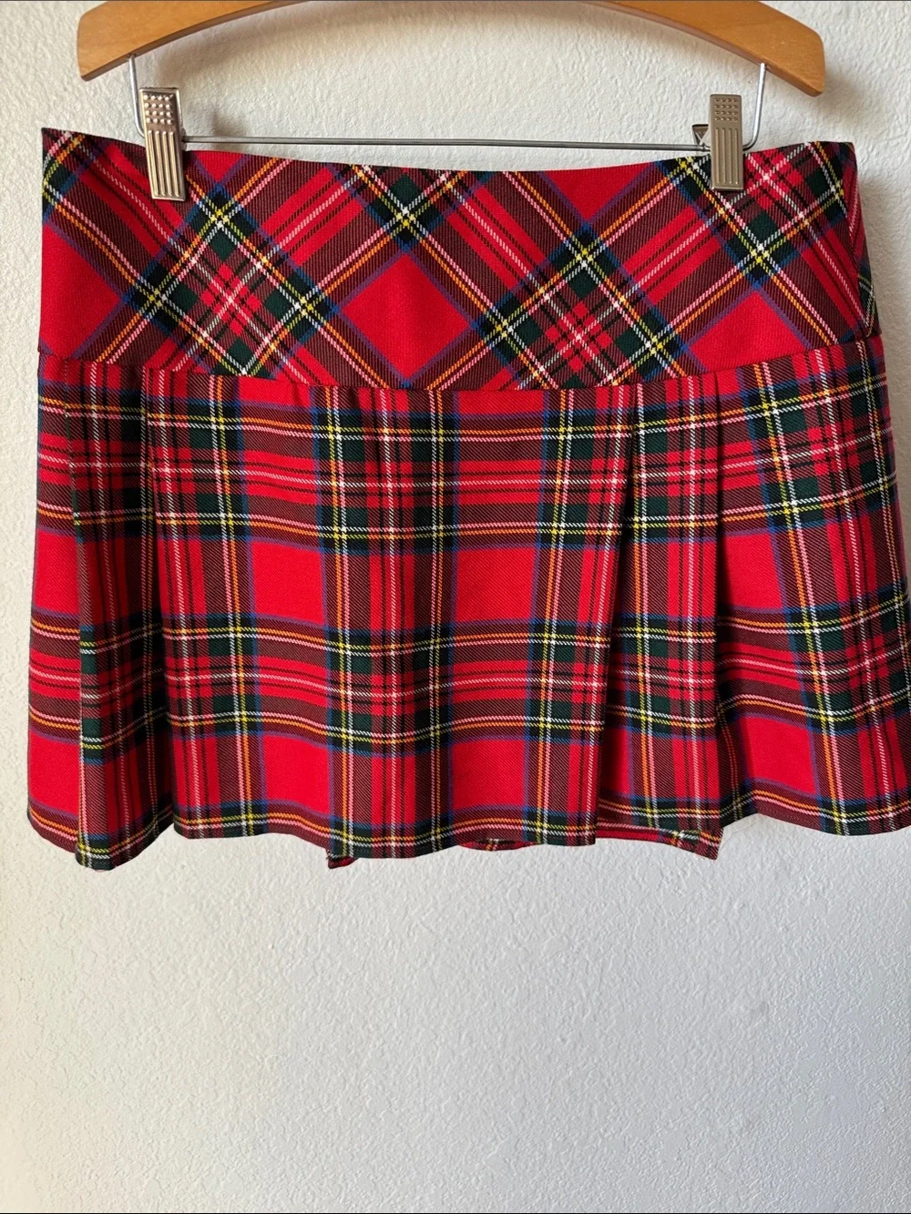 Wool Plaid‎ Tartan Mini Skirt